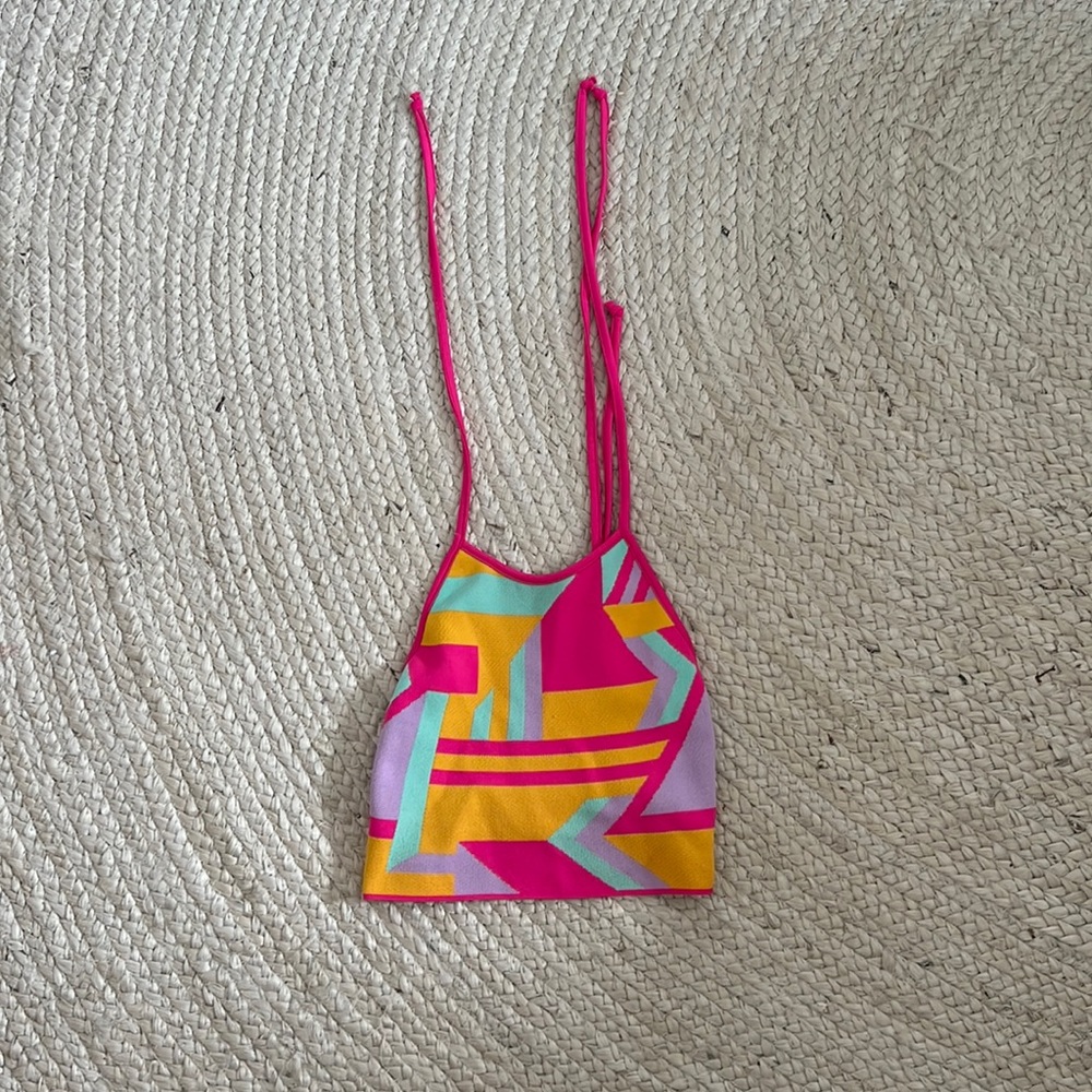 Zara colorful open back top